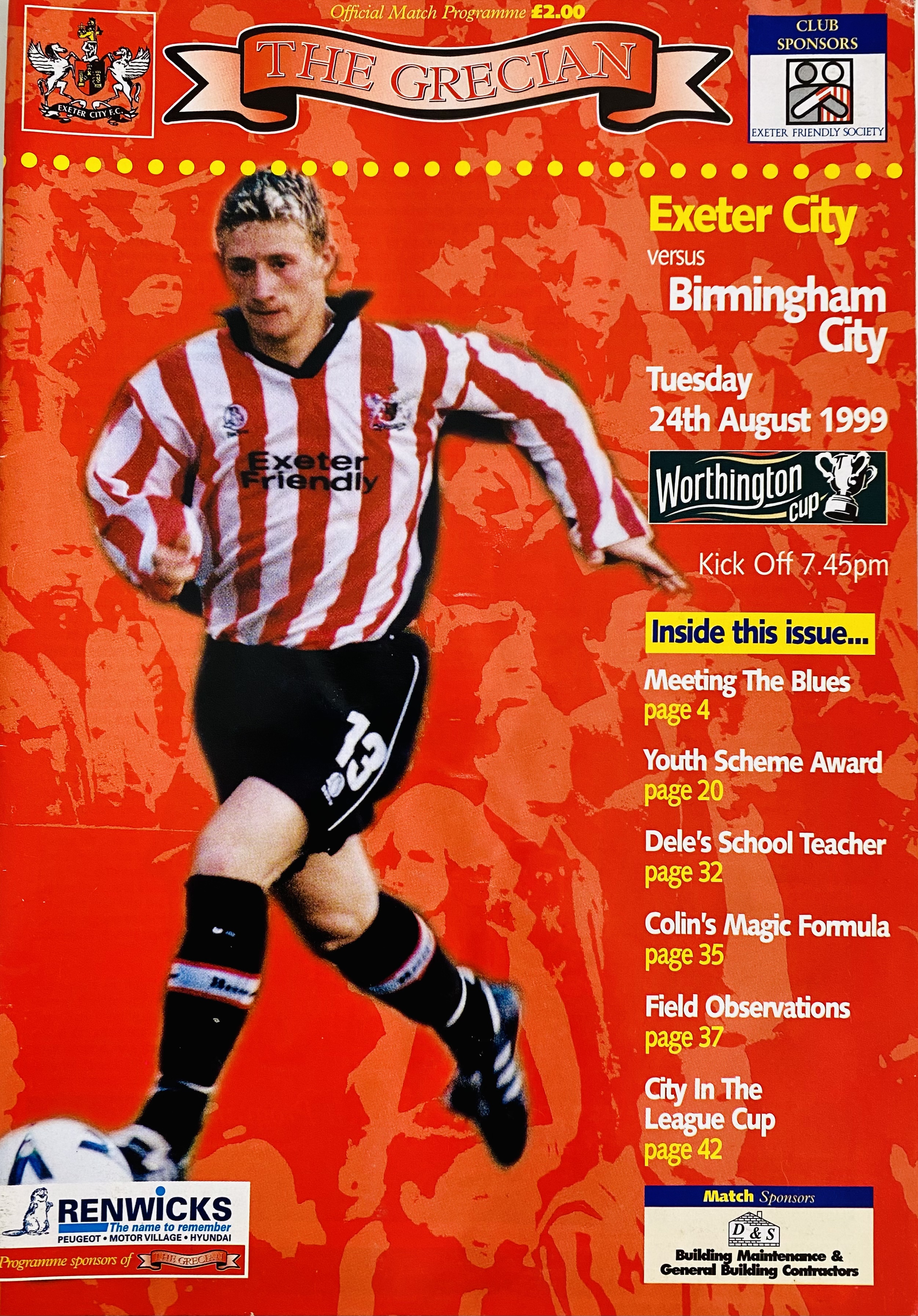 Birmingham v Exeter Programme 1999