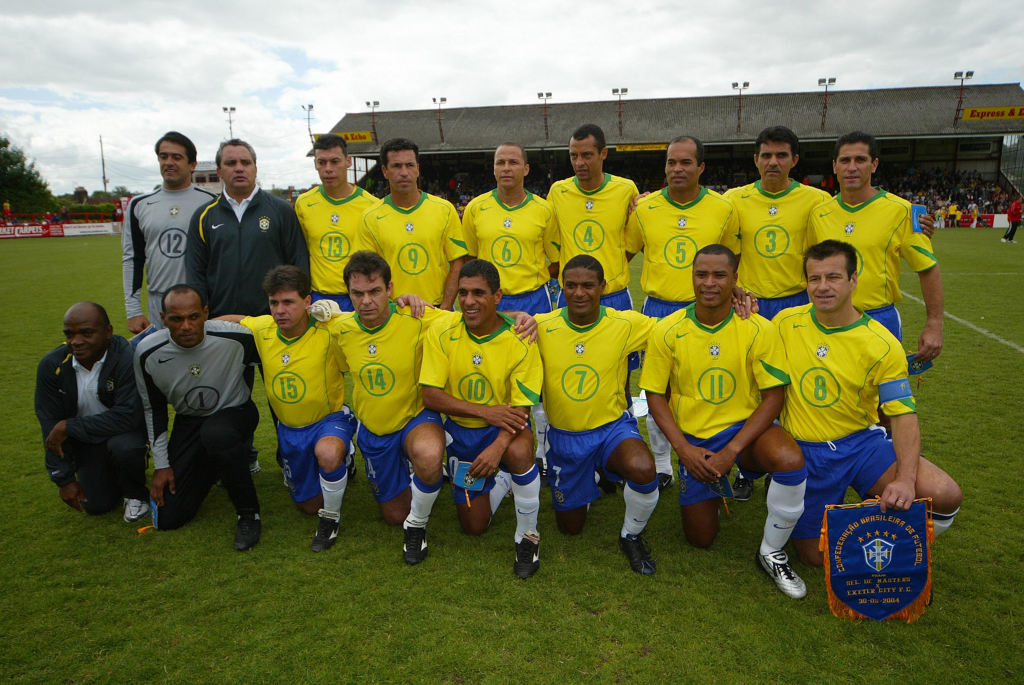 The Brazil masters team in 2004 at St James Park