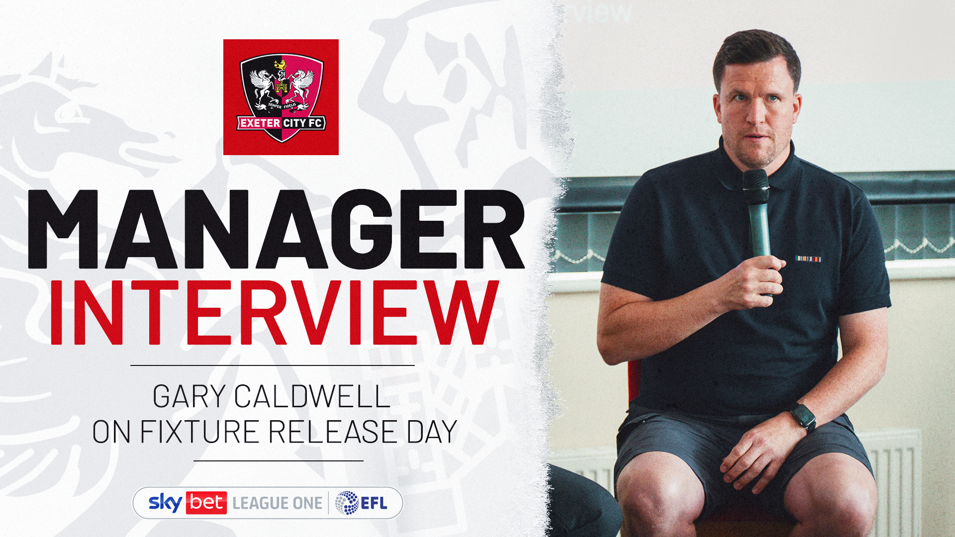 Manager interview image of Gary Caldwell with the works 'Gary Caldwell on fixture release day'