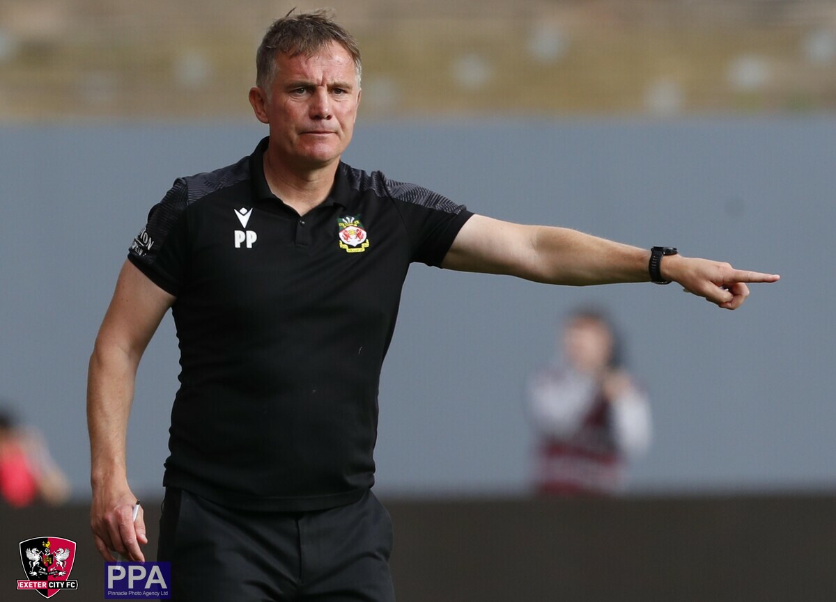 Wrexham manager Phil Parkinson pointing during a match