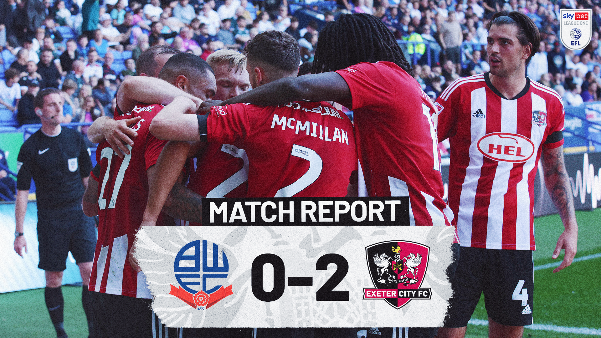 Match Report Graphic: Bolton 0-2 Exeter