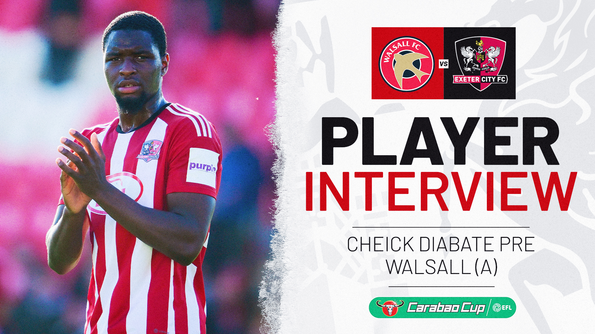 Cheick pre-match interview for Walsall cup fixture