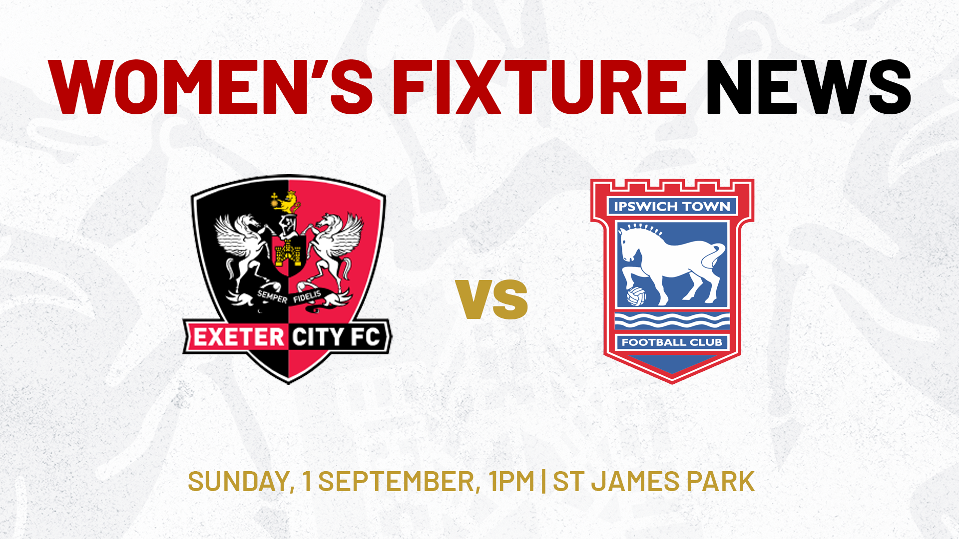 image of exeter city and ipswich town badges to show the fixture and kick off time