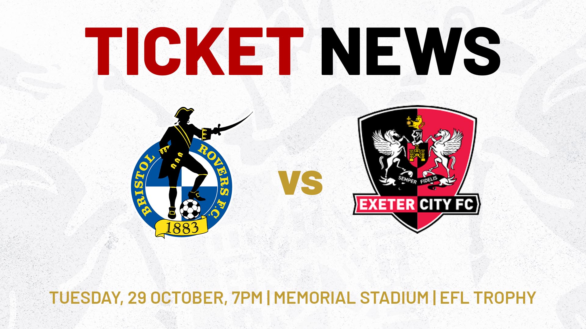 ticket information graphic for bristol rovers away in october