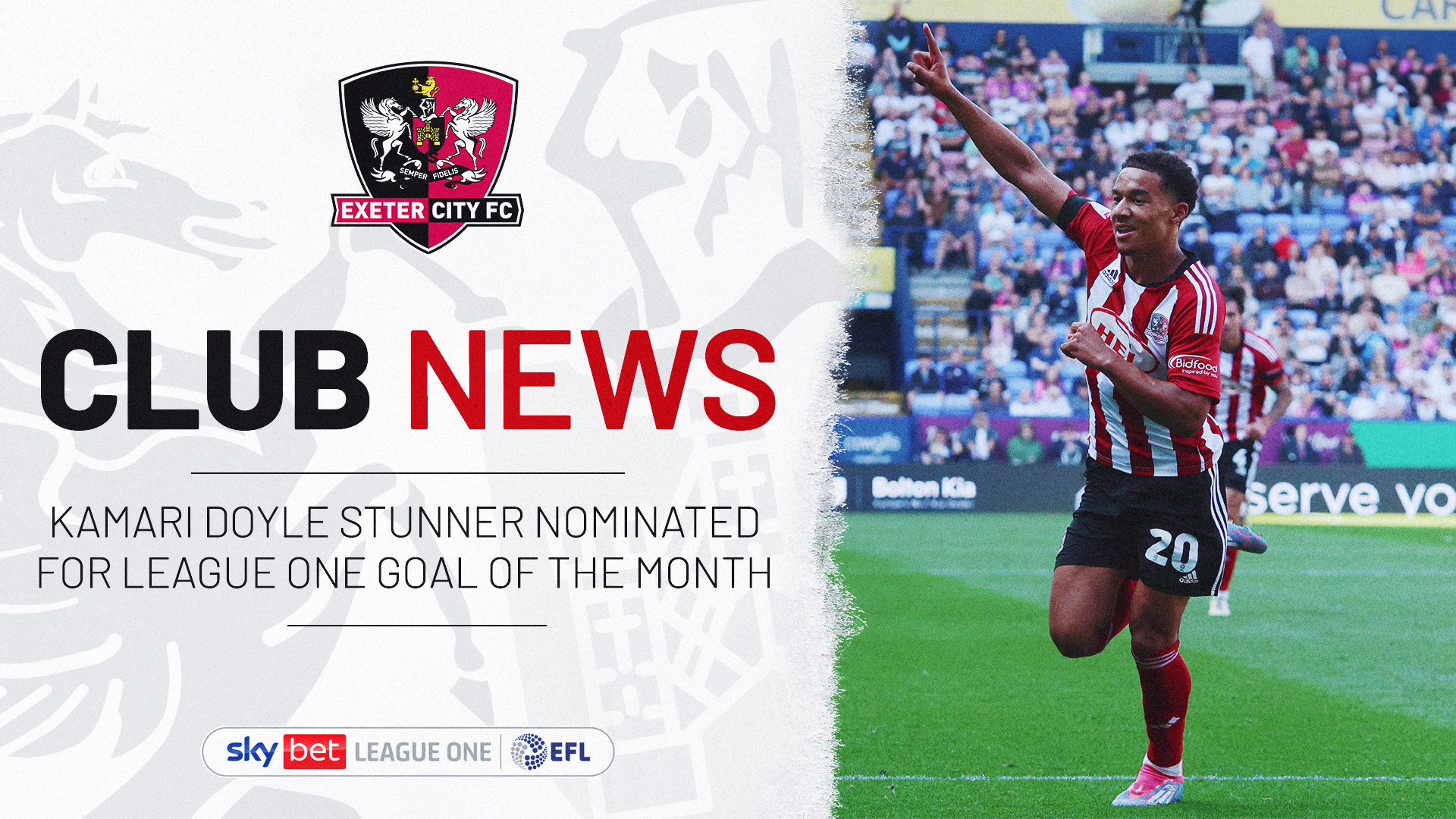 Kamari Doyle goal of the month nomination