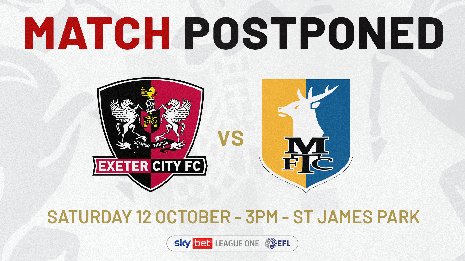 Mansfield Town postponed