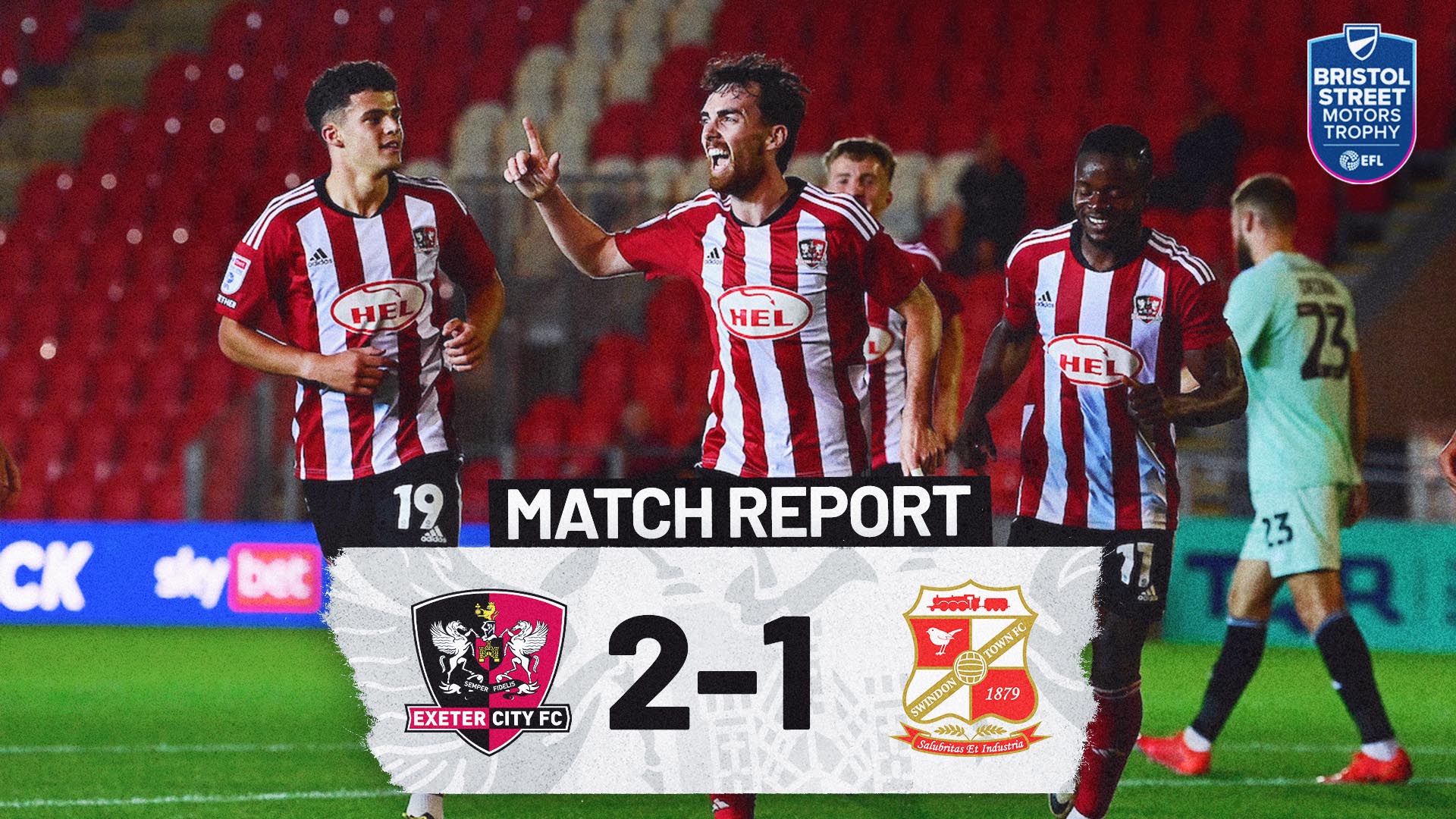 Exeter City 2-1 Swindon Town match report image