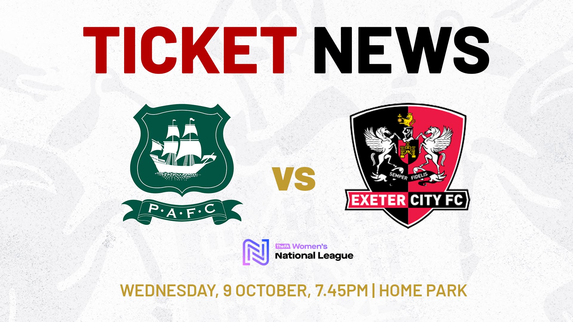 Women's away ticket information image for plymouth argyle away match