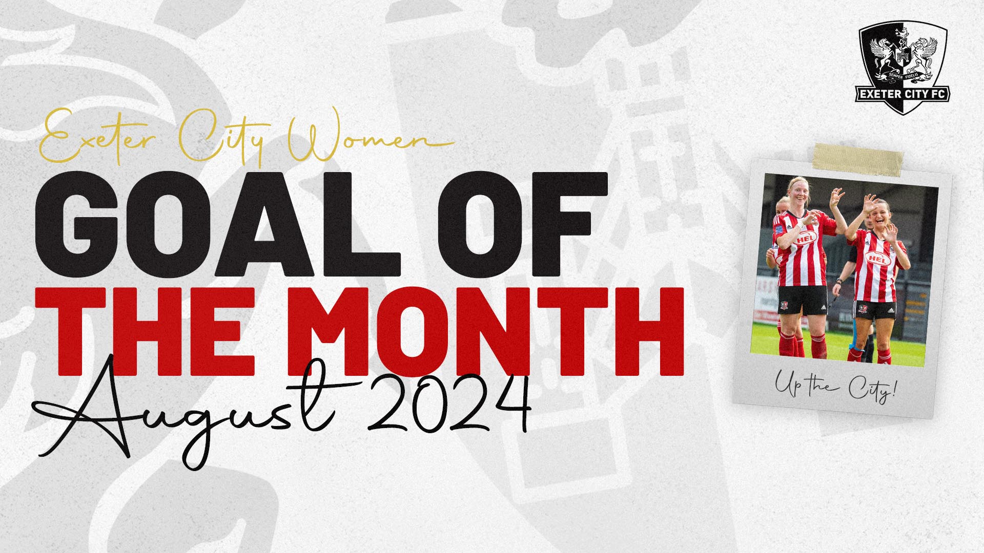 Exeter City Women's goal of the month image for August 2024