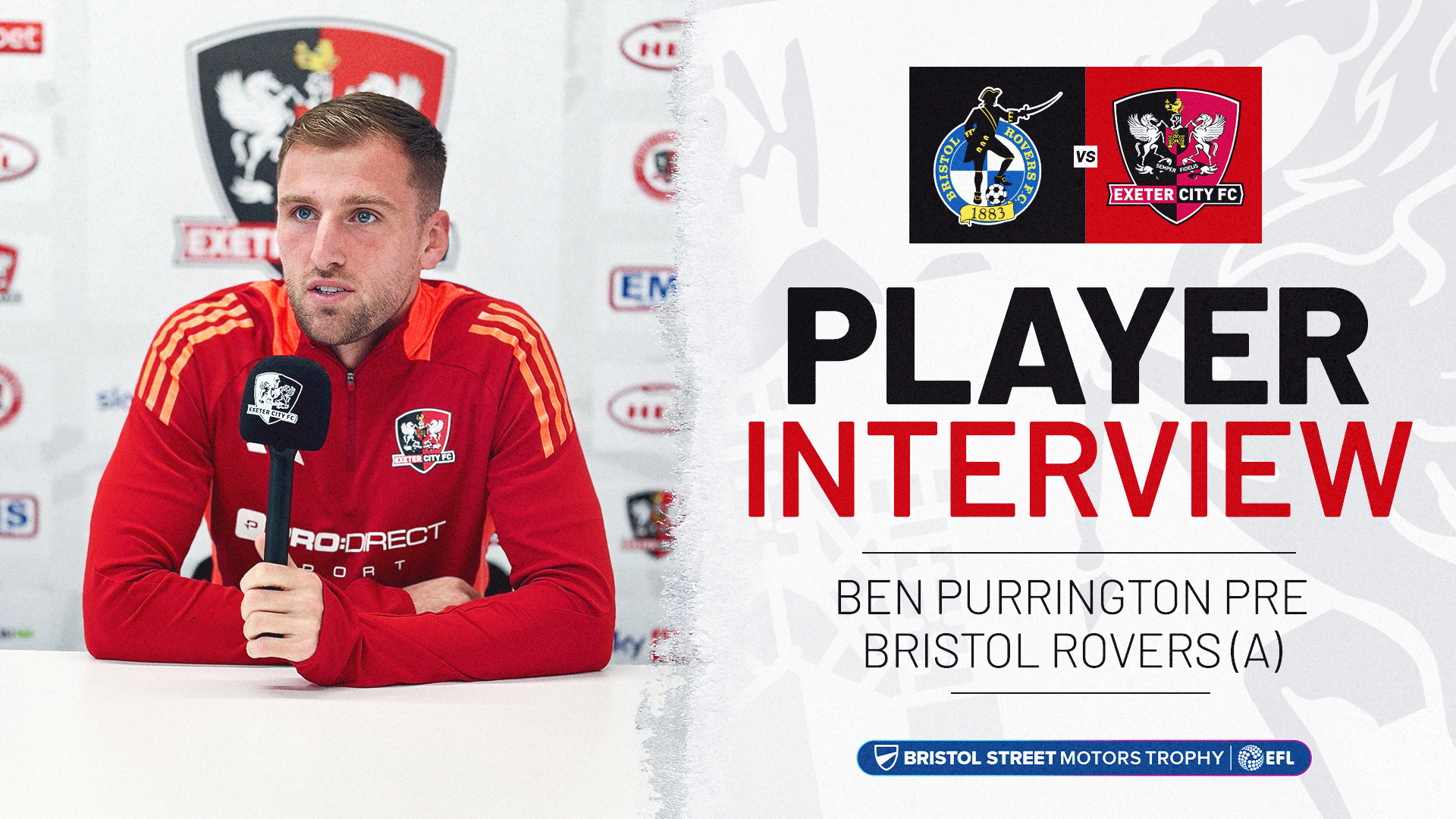 Ben Purrington interview image for Bristol Rovers away match