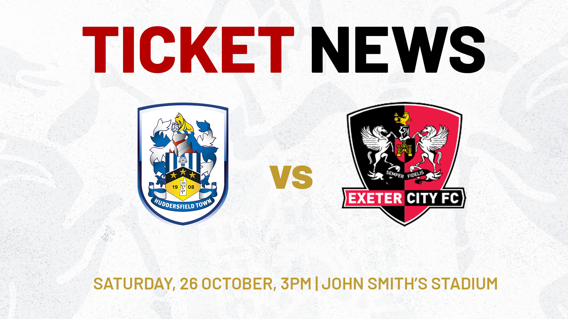 ticket news graphic for Huddersfield away