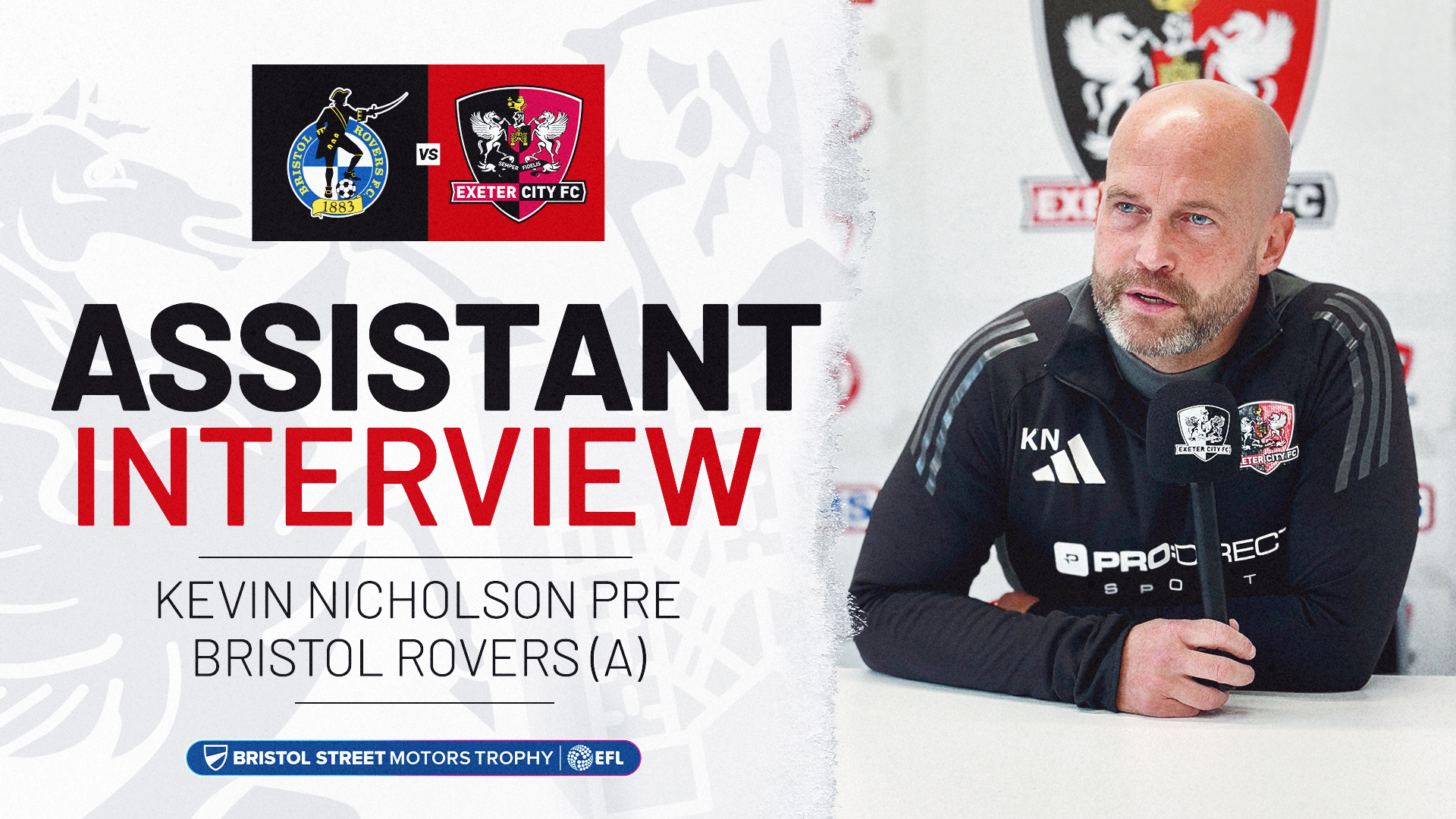 Kevin Nicholson interview image for Bristol Rovers match