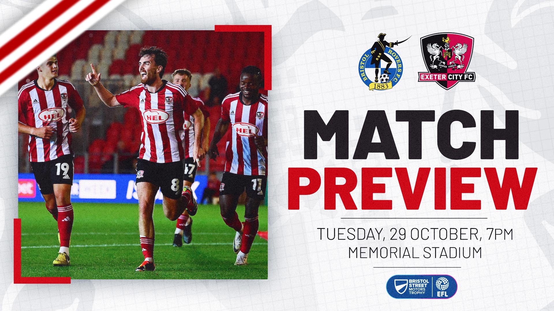 Match Preview image for Bristol Rovers away in the Bristol Street Motors Trophy