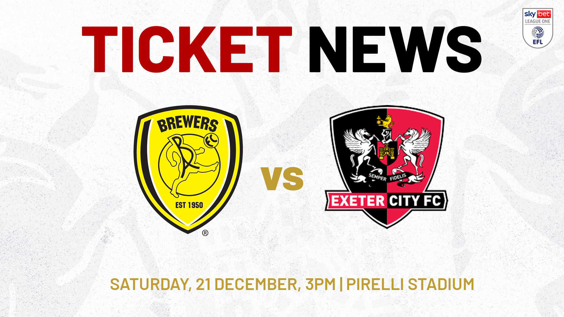 Burton albion ticket news