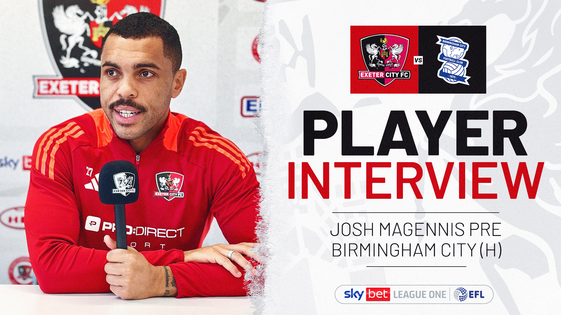 Josh Magennis Interview image for Birmingham City match