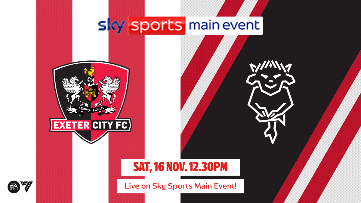 Sky Sports advertisement for Exeter City v Lincoln City