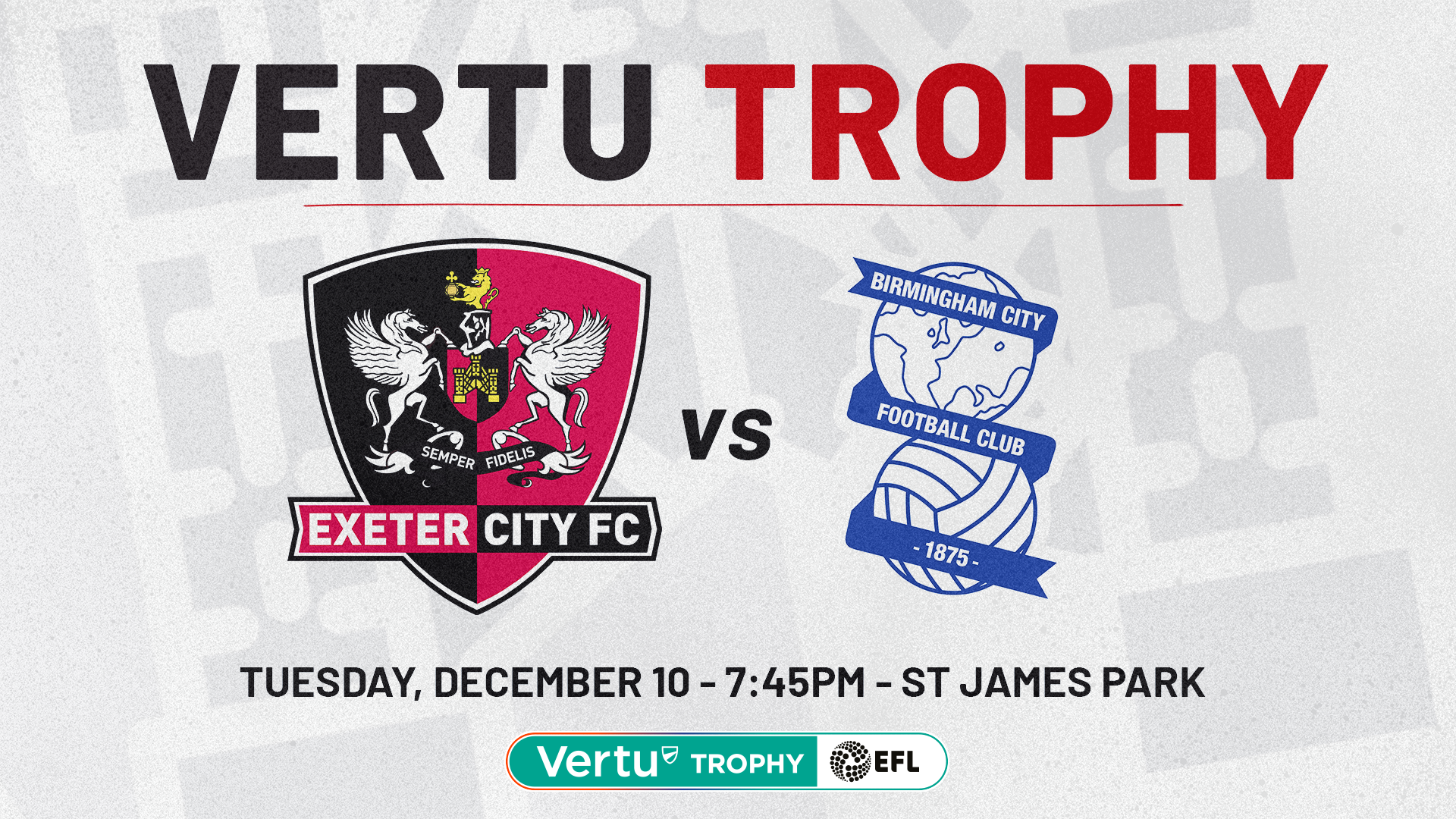 Exeter vs Birmingham City - Vertu Motors 