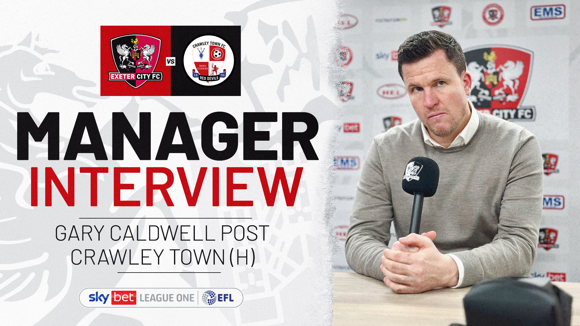 Gary Caldwell post Crawley interview