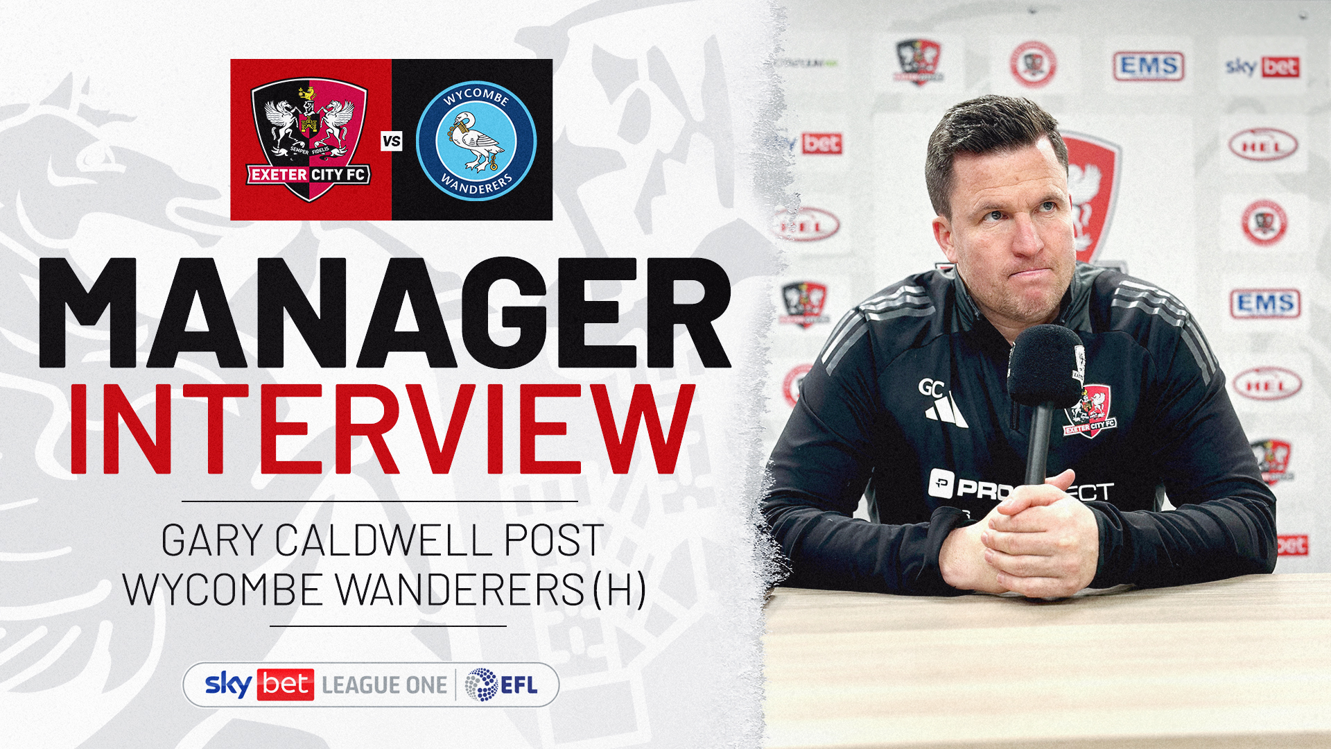 Gary Caldwell interview image post Wycombe at home