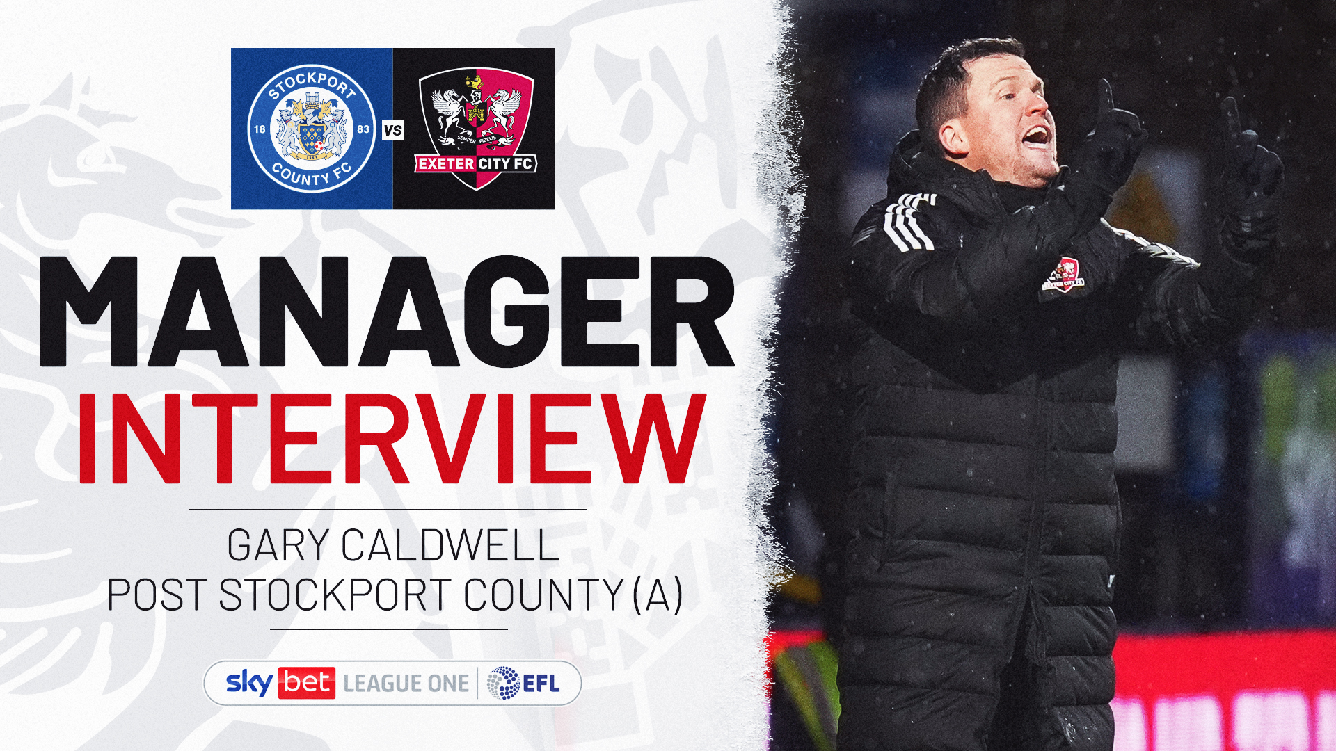 Gary Caldwell interview image post Stockport