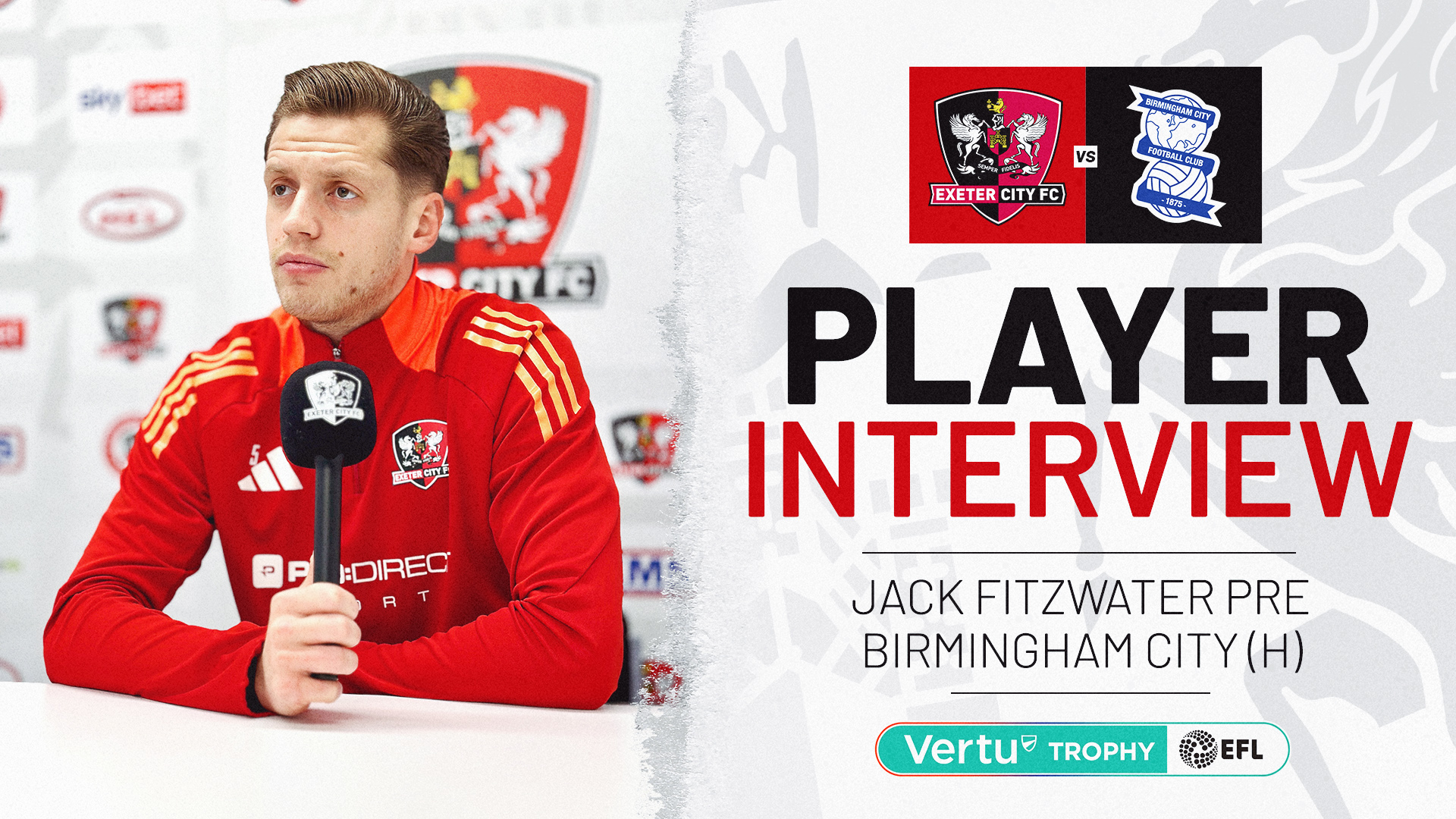 Jack Fitzwater interview image for Birmingham game