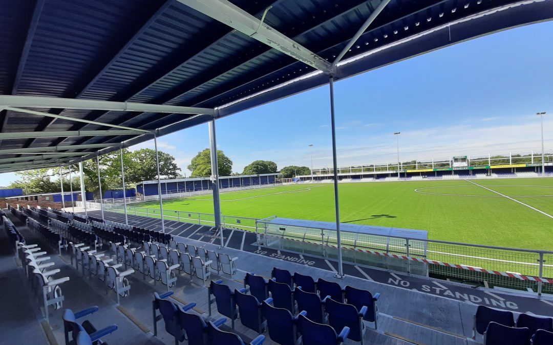 View of the New Lodge Stadium, Billericay