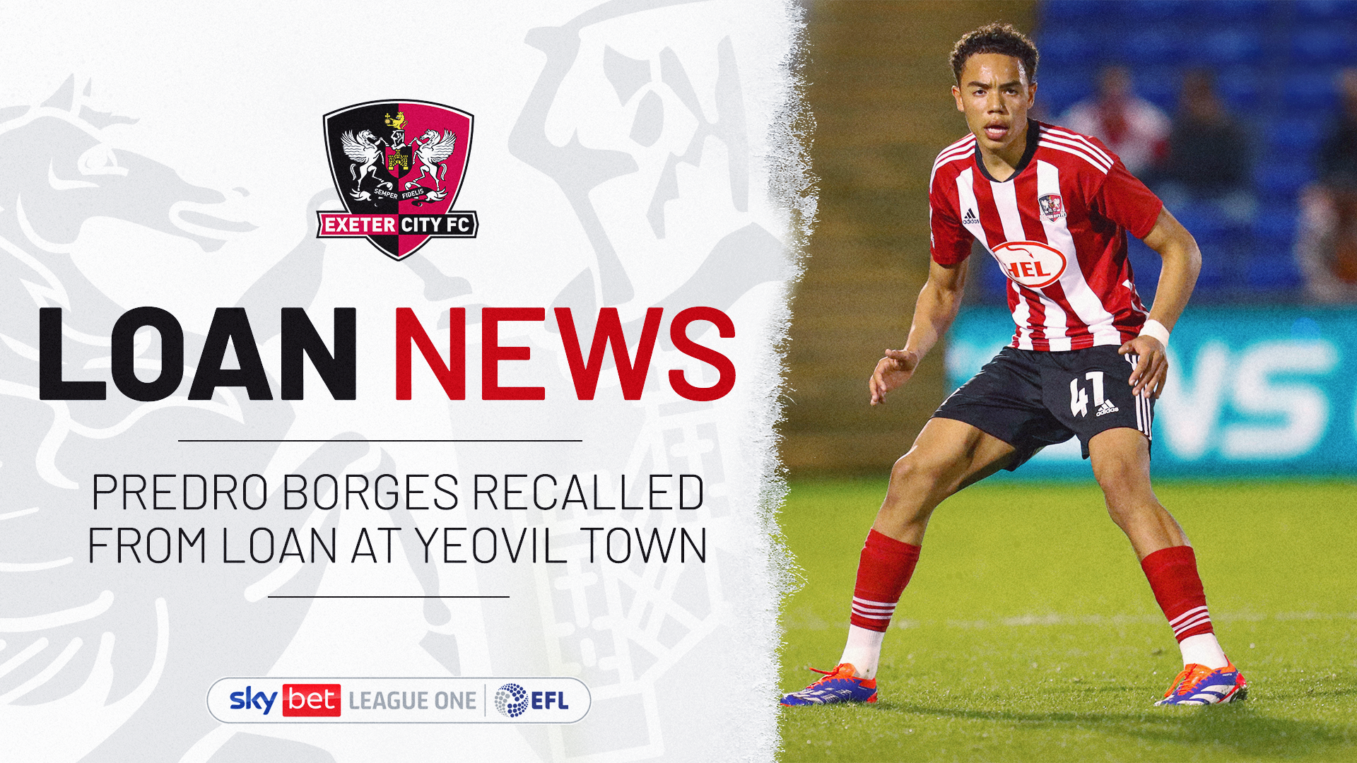 Pedro Borges recalled from Yeovil Town