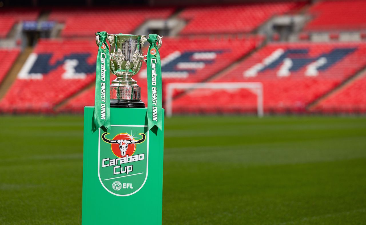 Carabao Cup trophy at Wembley