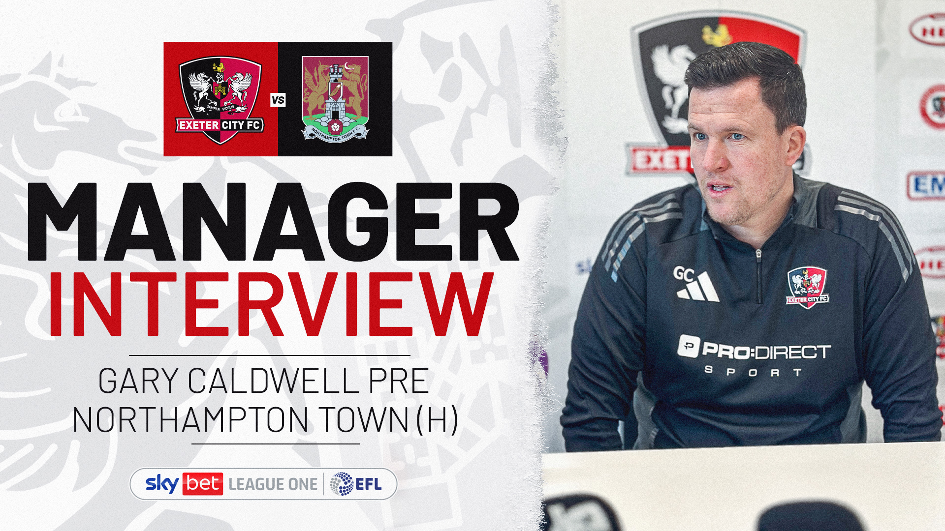 Gary Caldwell pre Northampton Town interview