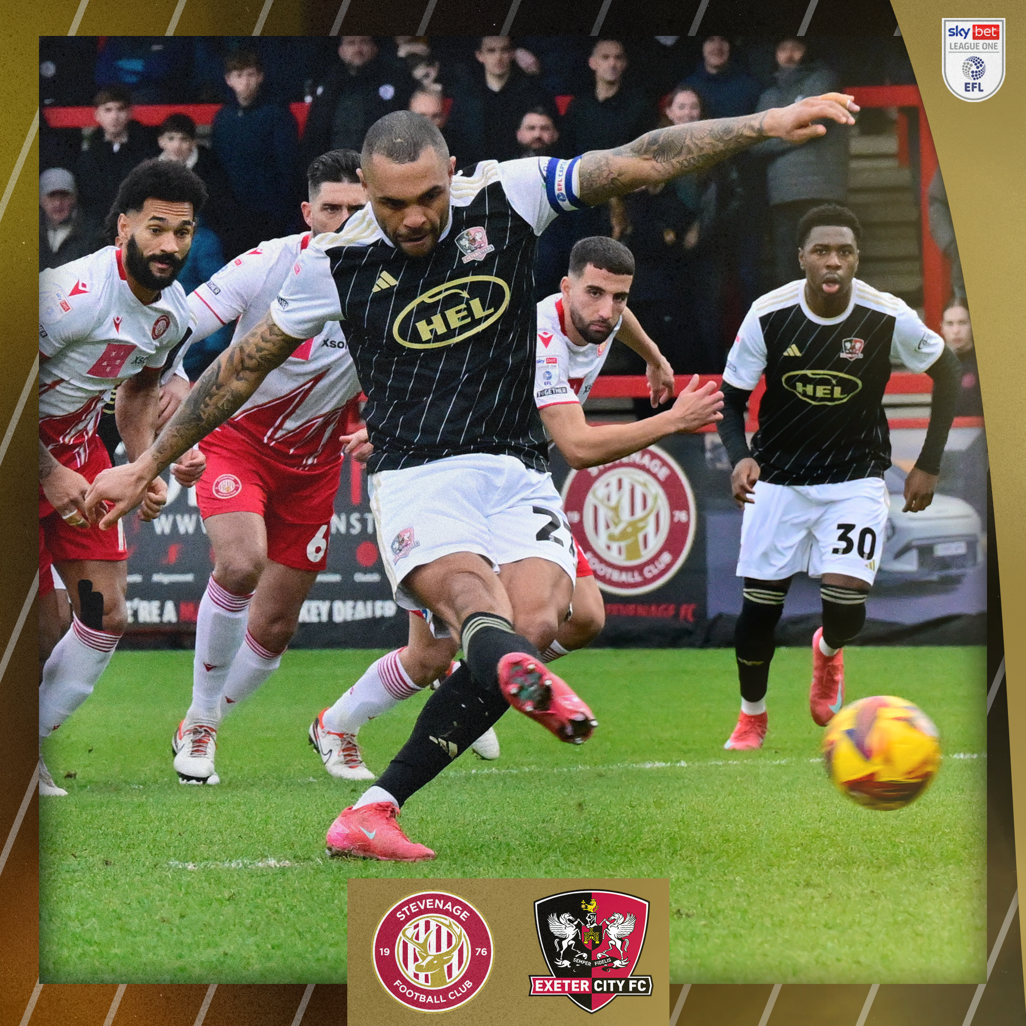 Magennis opening the scoring in his black and white third shirt.