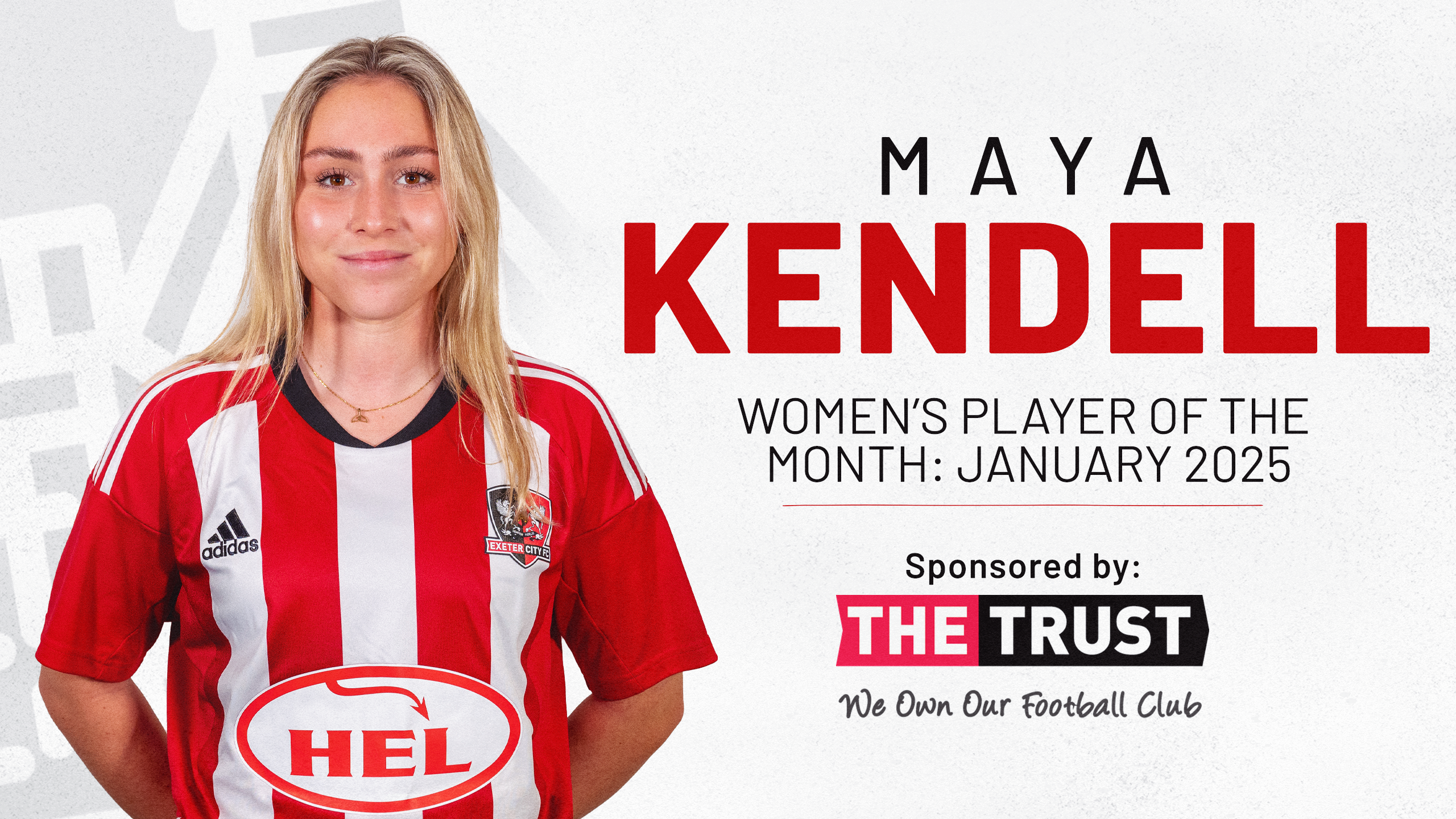 Maya Kendell Women's Player of the Month: January 2025 graphic