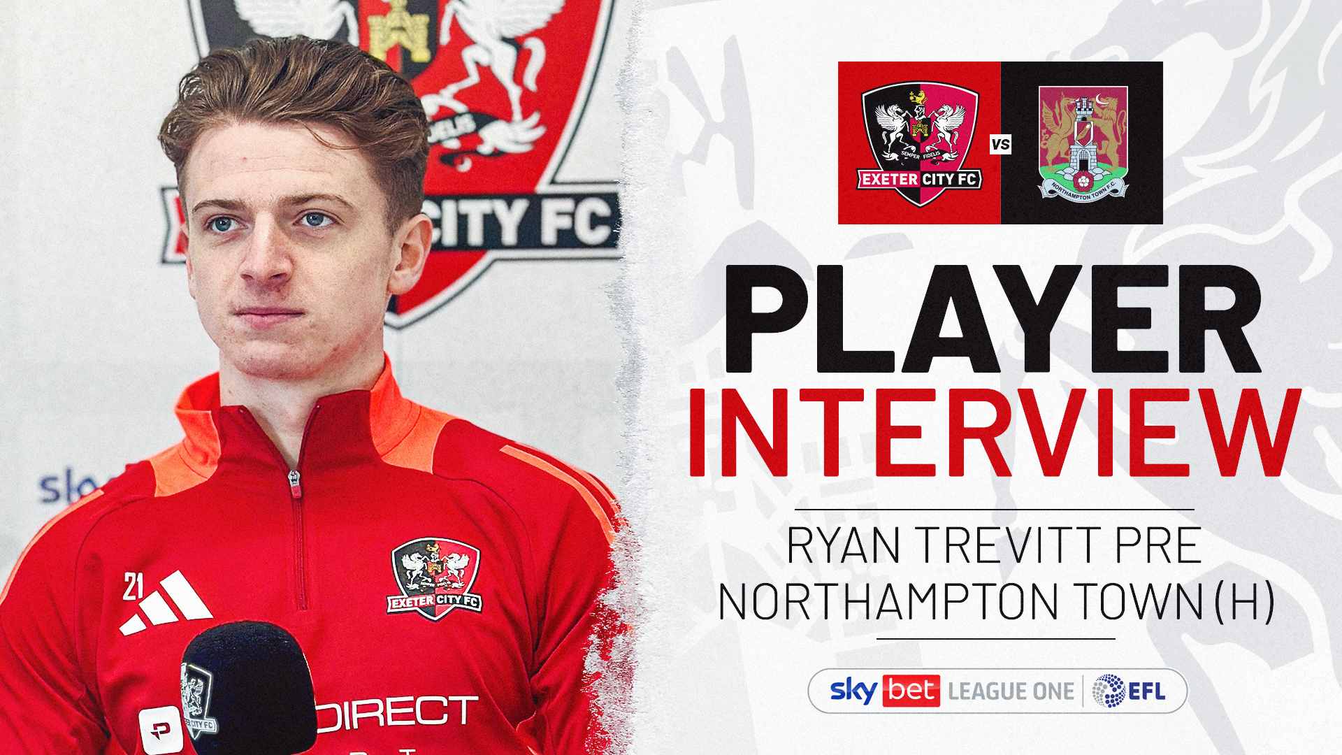 Ryan Trevitt interview image pre Northampton Town