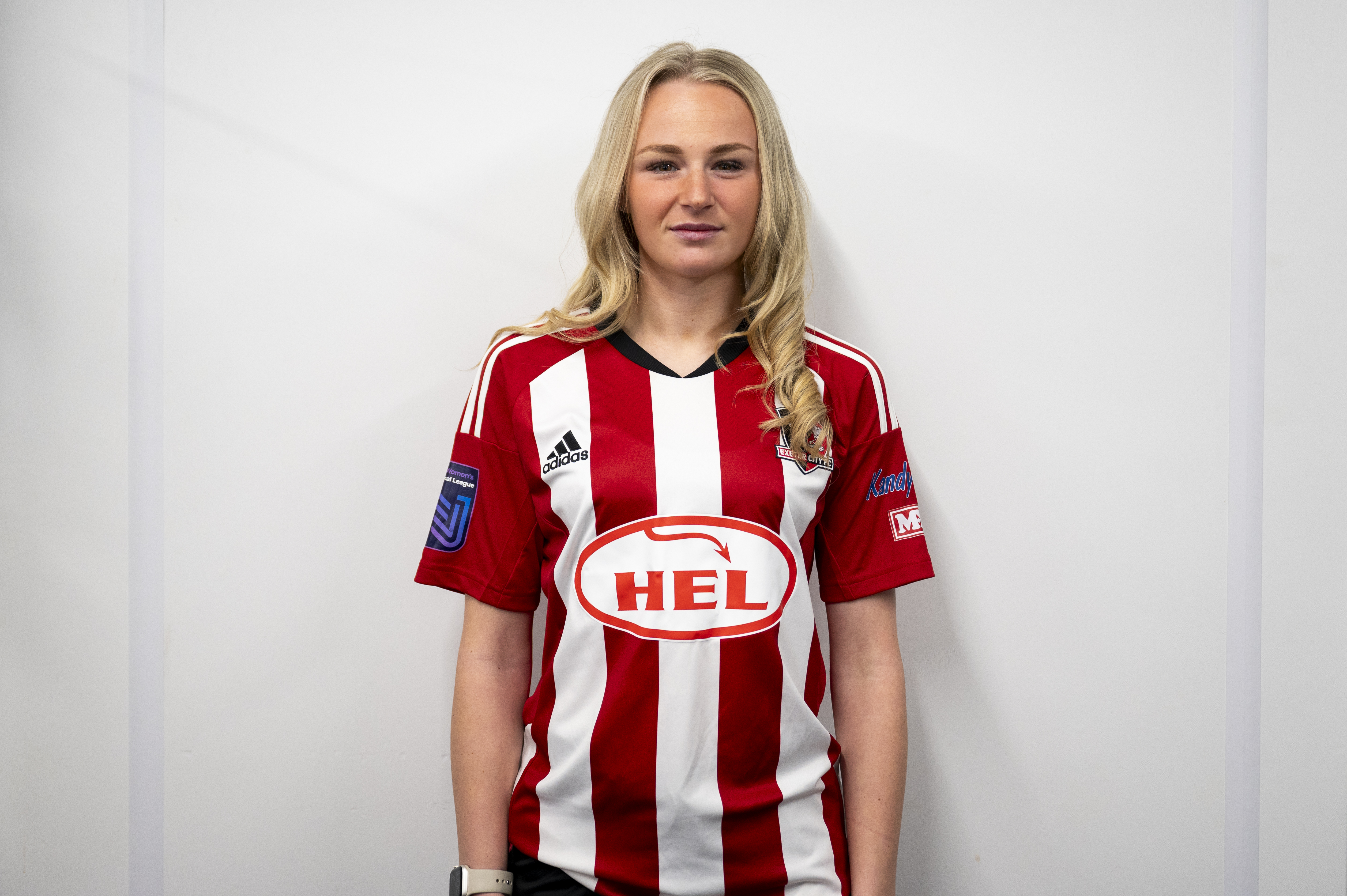 Profile picture of Beth Everson, in her red and white home kit