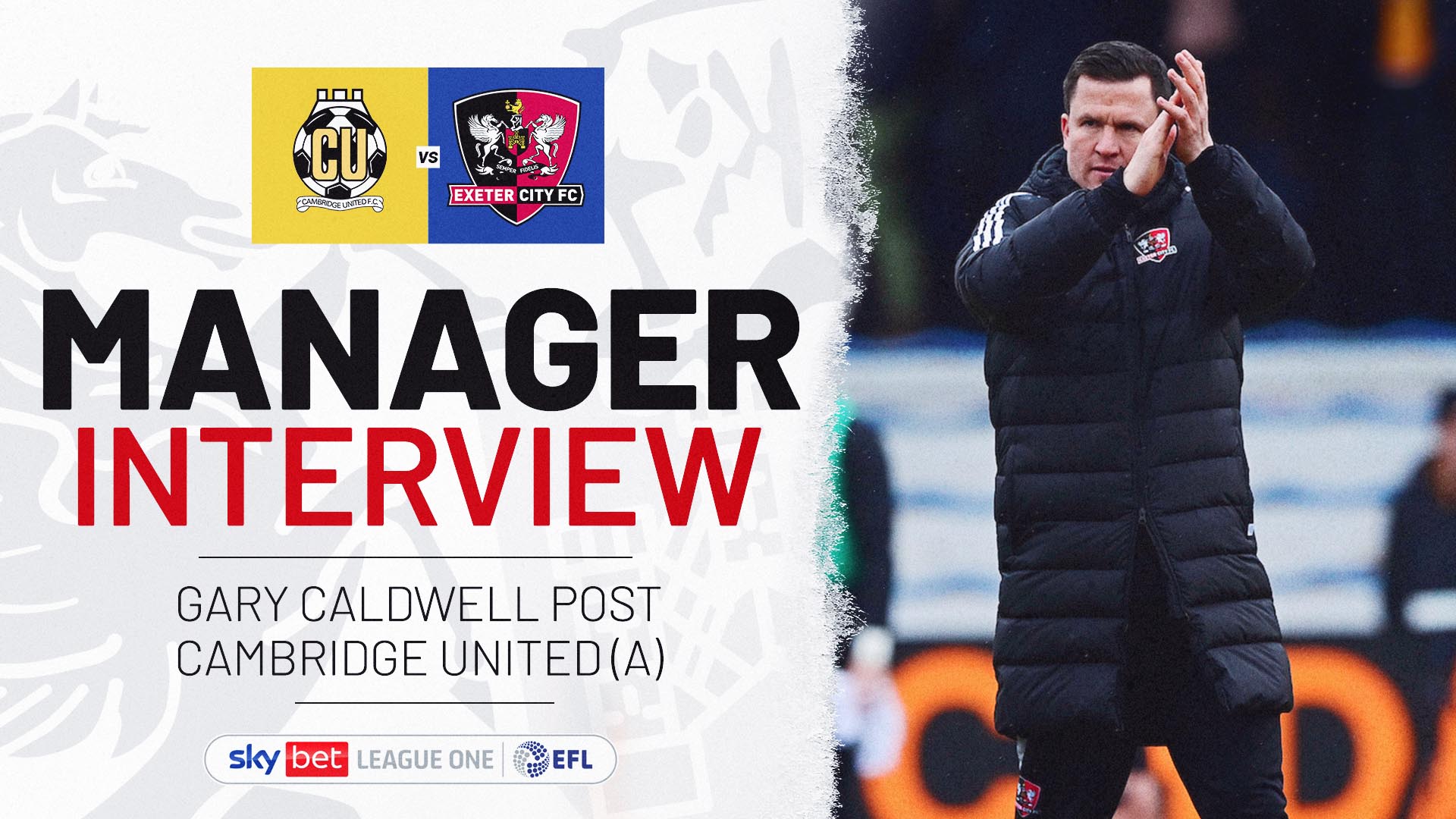 Gary Caldwell post Cambridge United interview image