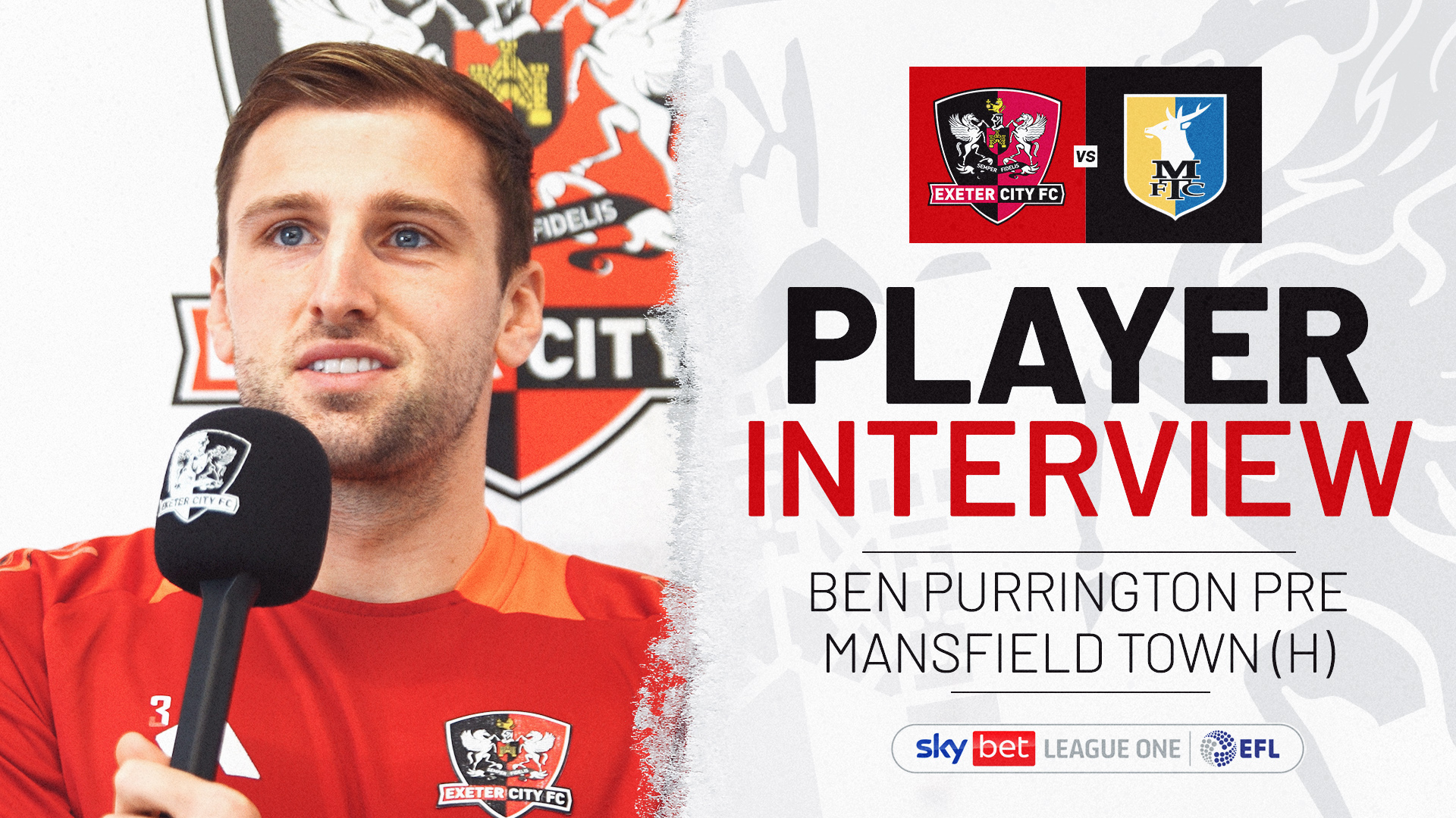 Ben Purrington interview image for Mansfield match