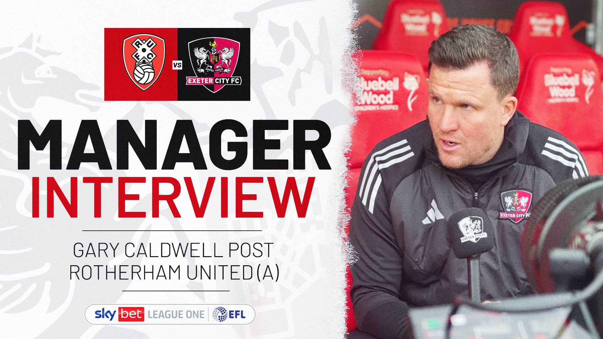 Gary Caldwell interview image for Rotherham away match