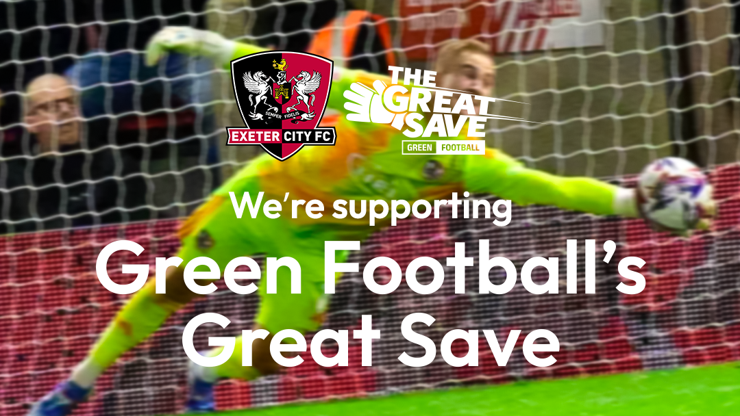 Green Football great save