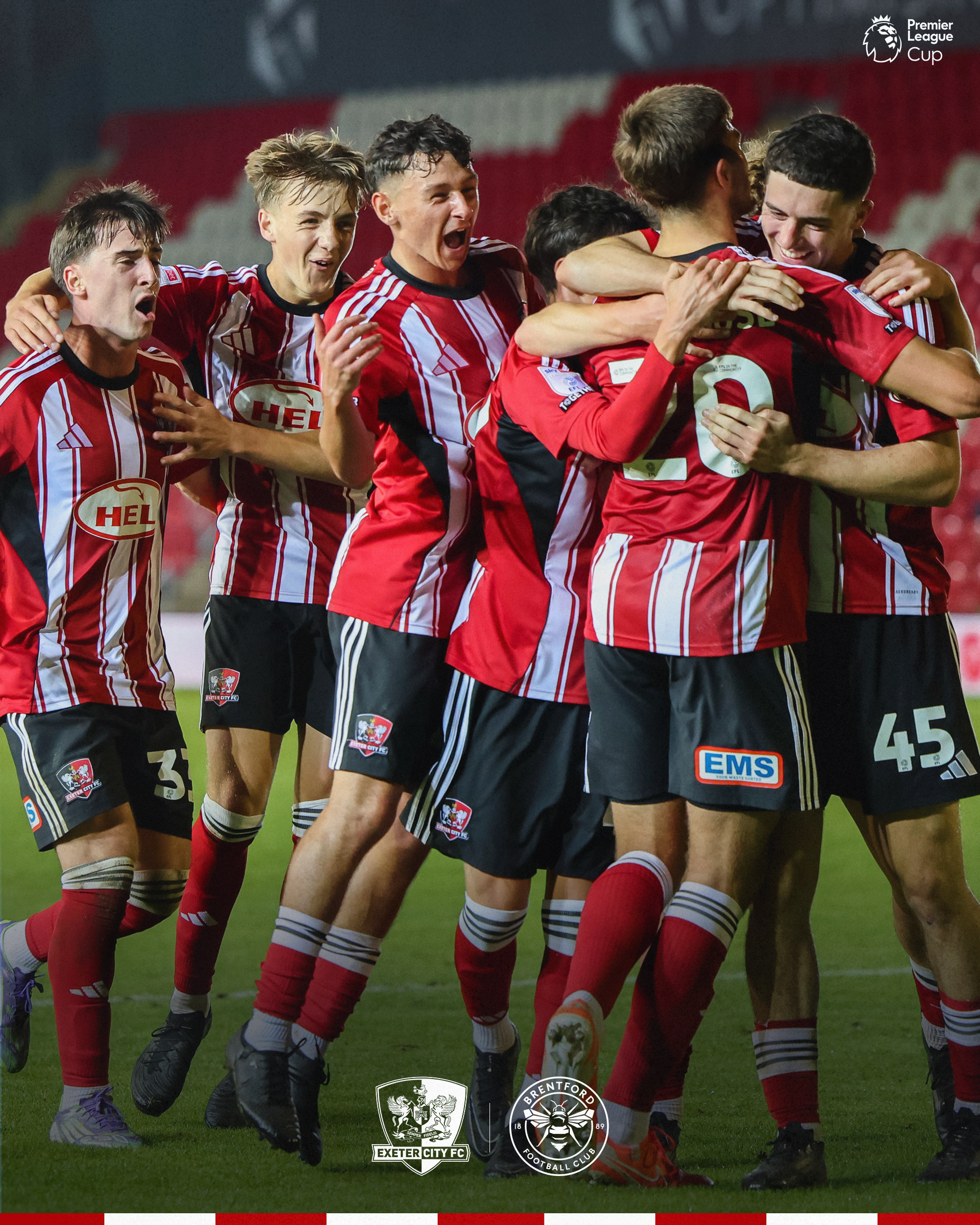 Group of players celebrating Luca Woodhouse's goal