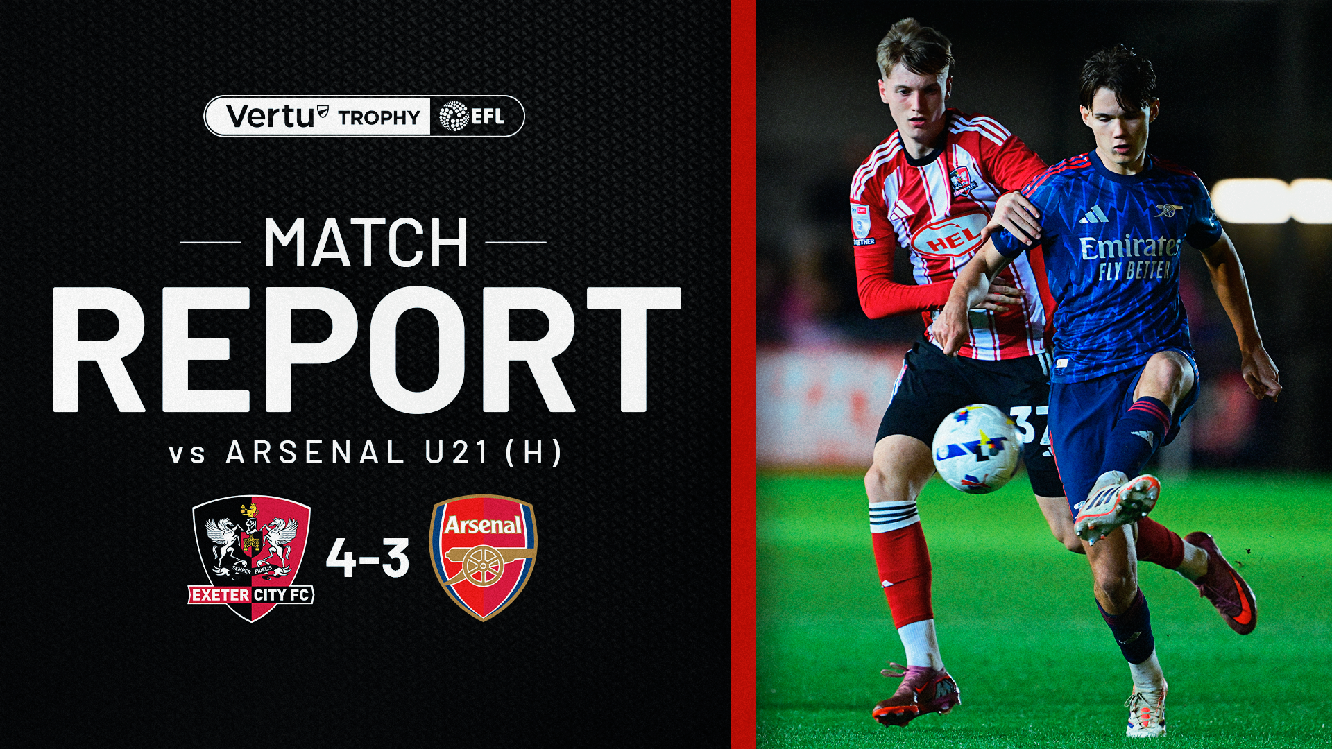Match Report vs Arsenal U21