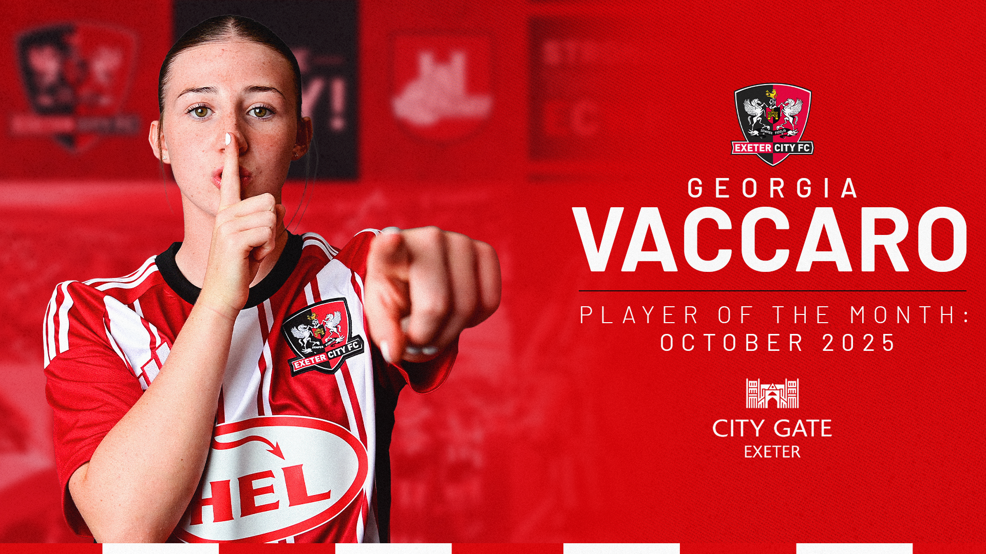 Georgia Vaccaro wins City Gate October Player of the Month