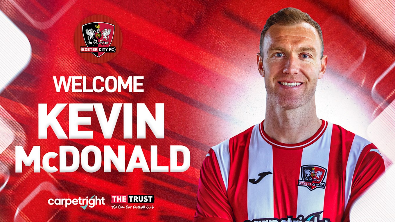 ✍️ Kevin McDonald joins Exeter City! | Exeter City F.C.