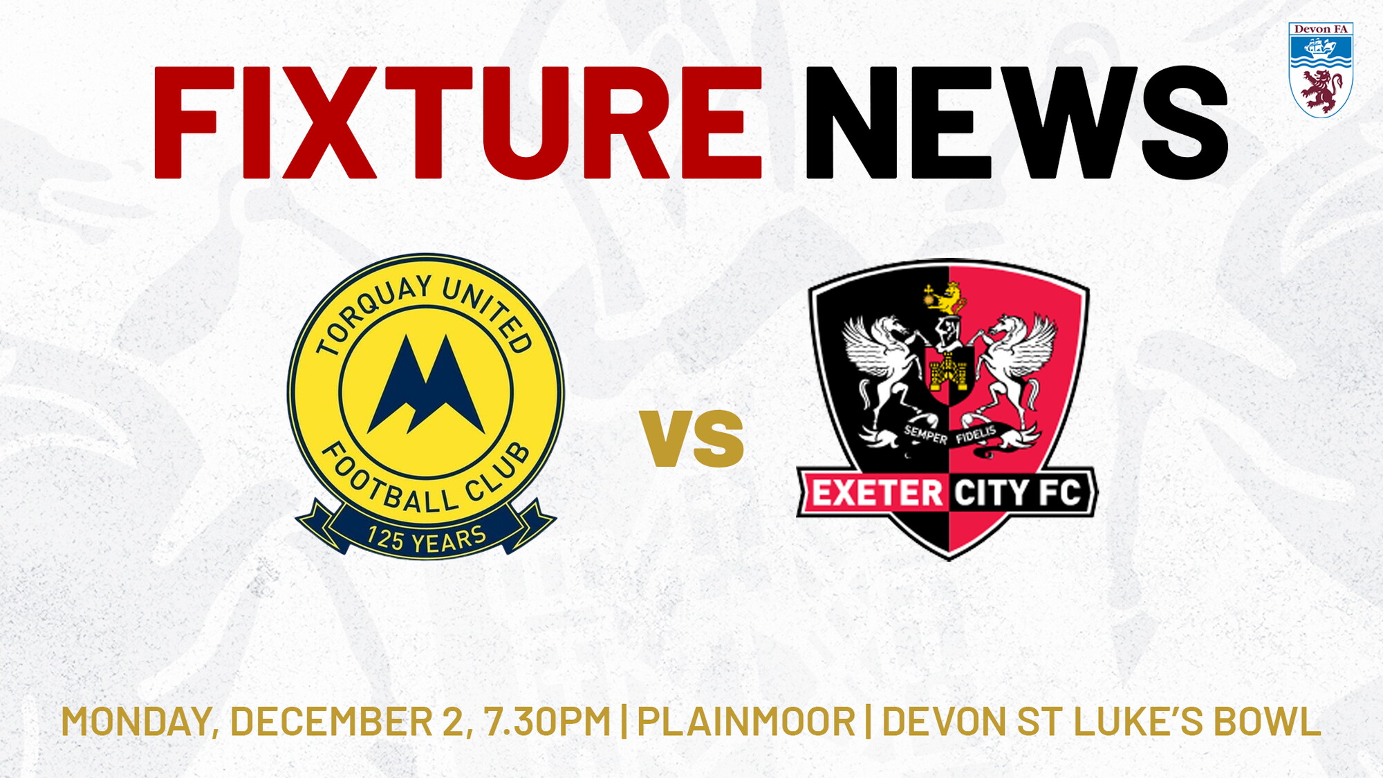 Date confirmed for Devon Bowl clash | Exeter City F.C.