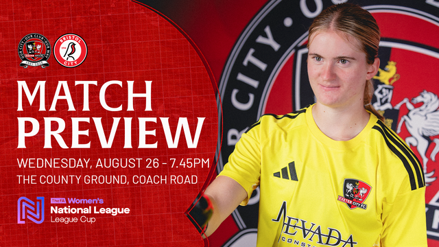Exeter City Women vs Bristol City PGA Match Preview Graphic
