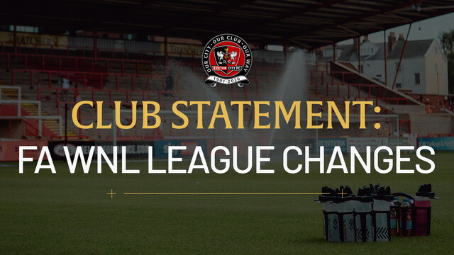 Club statement graphic for FA WNL League Changes