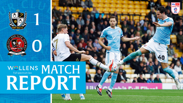Match Report Port Vale 1 City 0