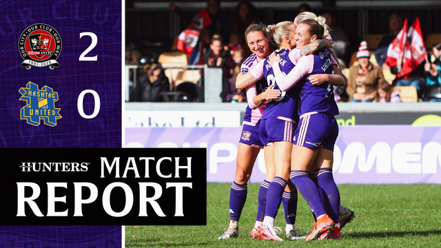 match report graphic for City Women 2 Hashtag United 0