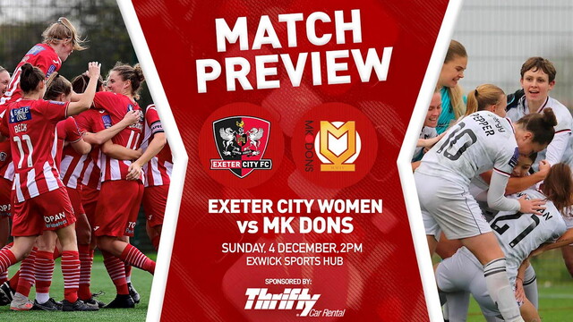 📝 Women's Match Preview: MK Dons (H) | Exeter City F.C.