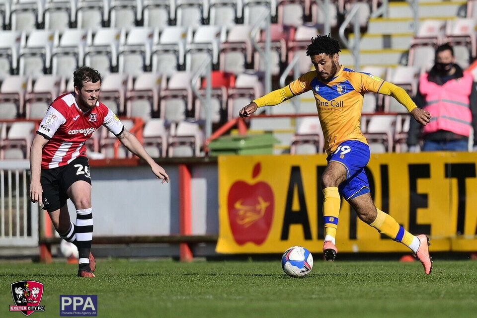 Jamie Reid for Mansfield against Exeter
