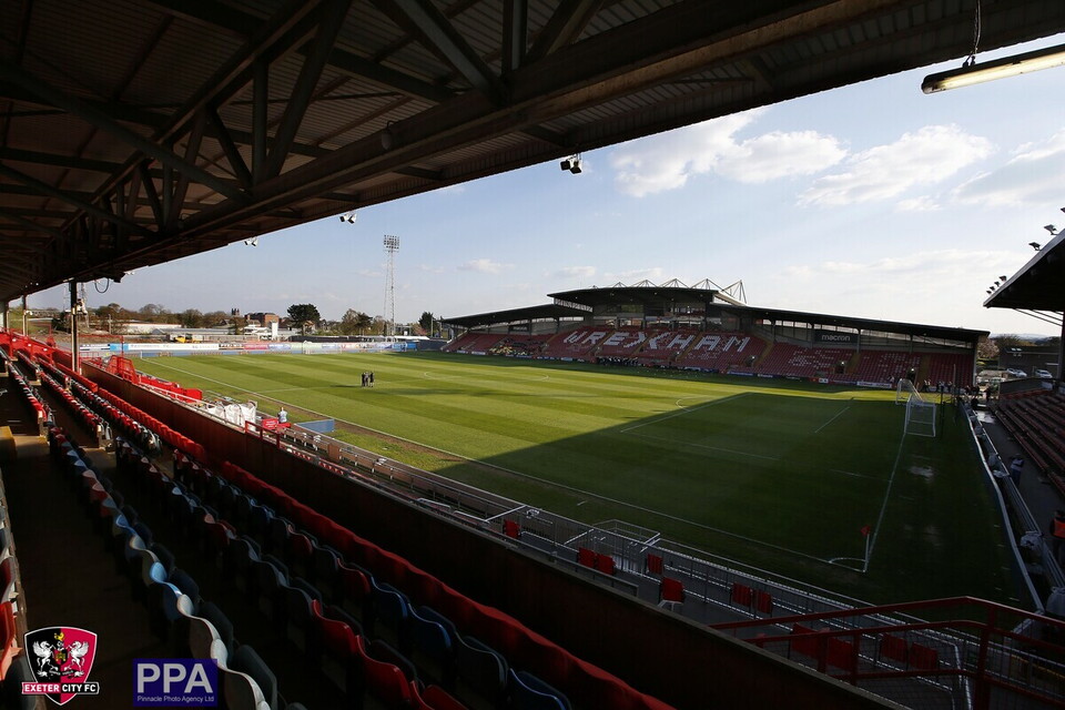 Panorama photo of Wrexham's Racecourse Ground
