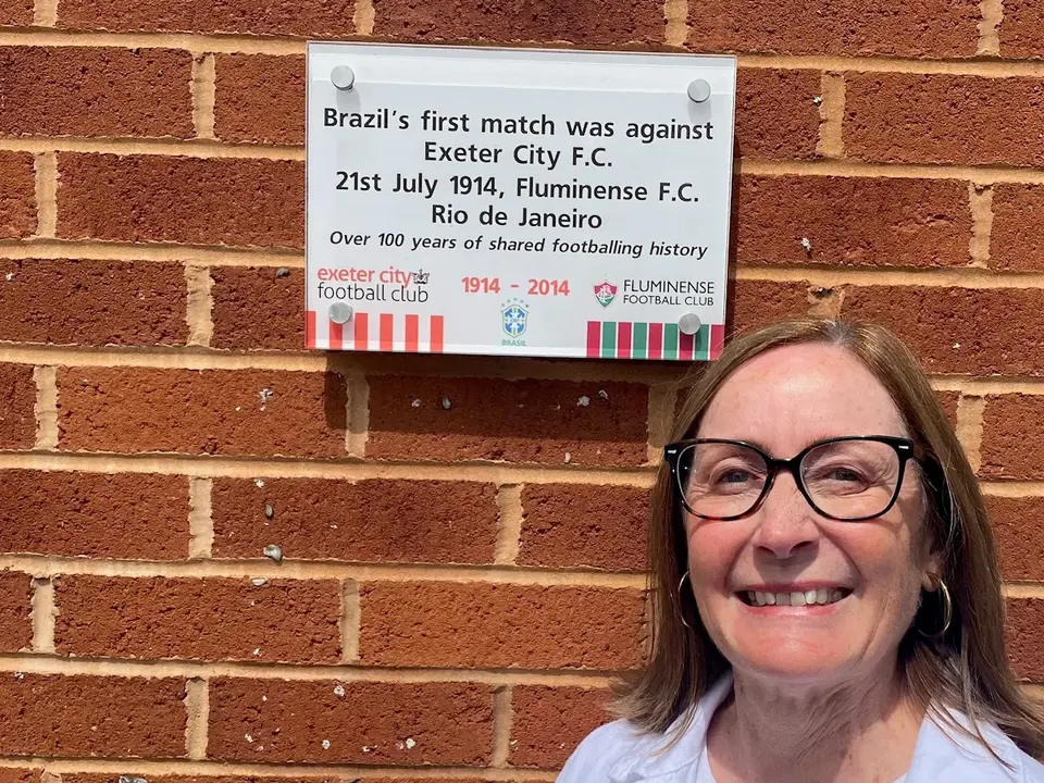 Reg Loram's granddaughter at the St James Park